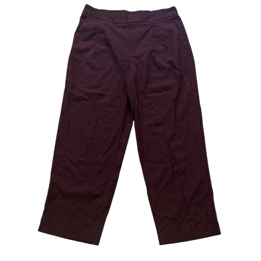 A New Day Maroon Pleated High Rise Pants
